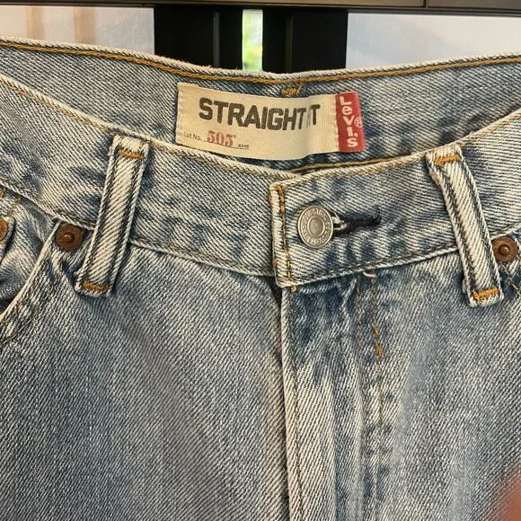 Levi's 505 Straight Fit Men's Jeans 33W x 36L - Picture 3 of 8